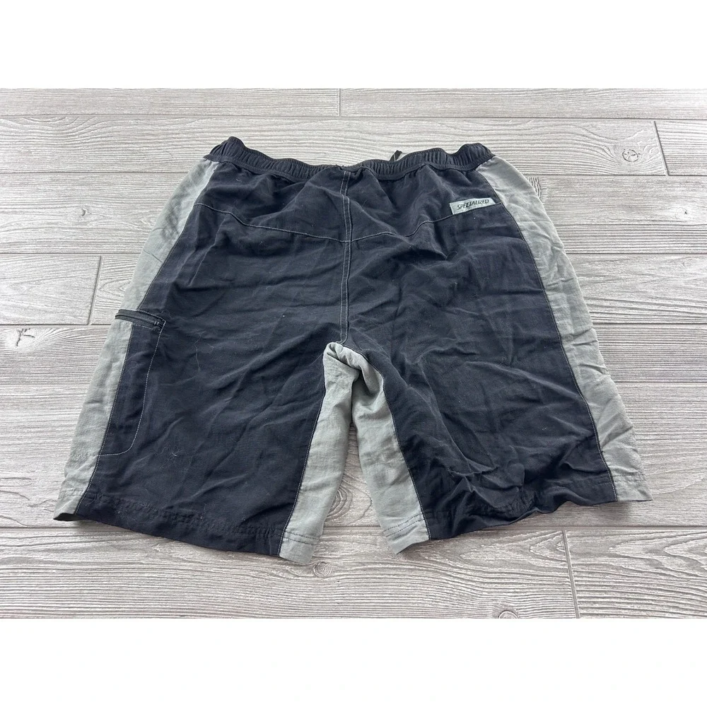 Specialized Mens Mountain Bike Shorts Black Grey Nylon Cycling MTB Size Large